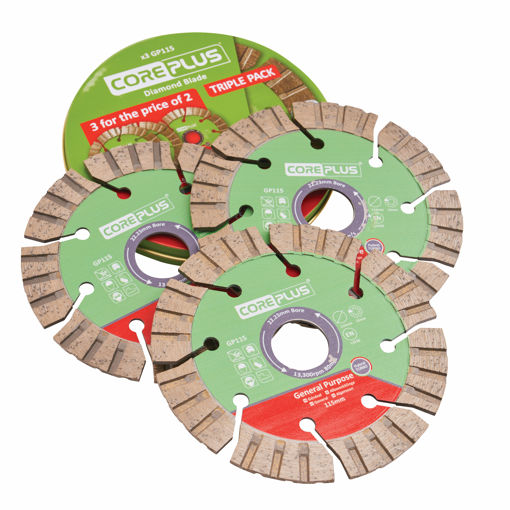 Picture of XMS25DB115 - Coreplus115mm Diamond Blade Triple Pack
