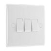 Picture of Single, Triple Light Switch, 2 Way - 800 Series White Moulded