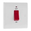 Picture of Single, Double Pole Switch With Flush Pole Indicator - 800 Series White Moulded