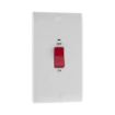 Picture of Double, Double Pole Switch With Indicator - 800 Series White Moulded