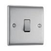 Picture of Single Light Switch, 2 Way - Brushed Steel