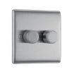 Picture of Single, Double Dimmer Switch - Brushed Steel