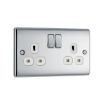 Picture of Double Socket - Polished Chrome - White Insert