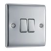 Picture of Single, Double Light Switch - Polished Chrome
