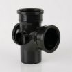 Picture of Brett Martin 110mm x 92.5° Double Socket Access Branch - Black