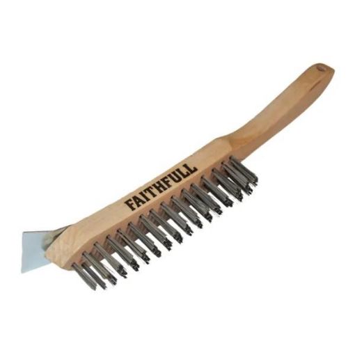 Picture of FAITHFULL WIRE BRUSH/SCRAPER 4-ROW FAI6804S
