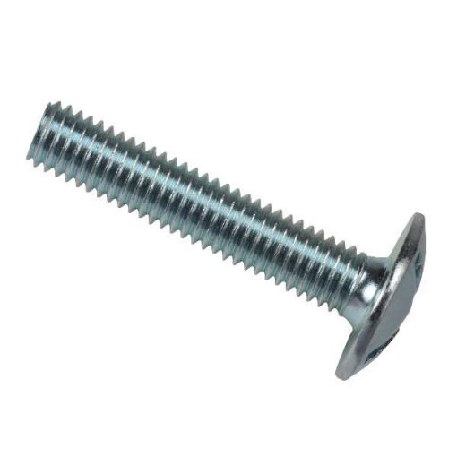 Picture of FORGEFIX  BZP MUSHROOM HEAD ROOFING BOLT M6 x 60mm (100)