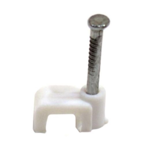 Picture of CENTURION BELLWIRE CABLE CLIPS FLAT WHITE CC06P pk14