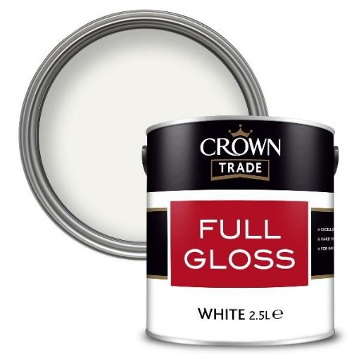 Picture of CROWN TRADE FULL GLOSS  WHITE 2.5ltr