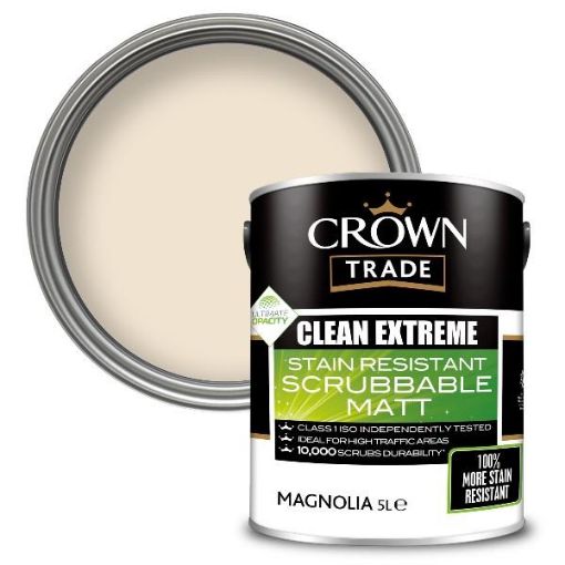 Picture of CROWN TRADE CLEAN EXTREME MATT MAGNOLIA 5ltr