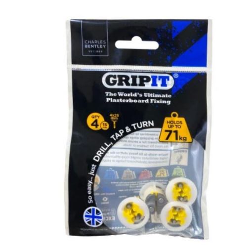 Picture of 15MM YELLOW GRIPIT FIXING PK OF 4 152 - 254