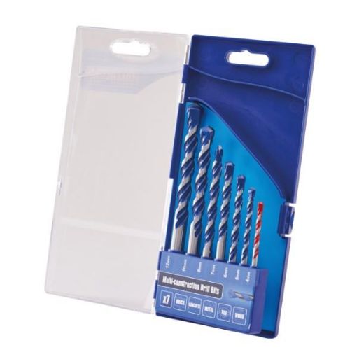 Picture of FAITHFULL 7pce MULTI CONSTRUCTION DRILL SET 4-12mm XMS23CONDRIL
