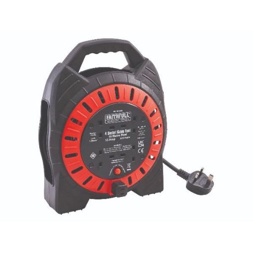 Picture of FAITHFULL 10mtr 13a 230v CABLE REEL  XMS24CABLE10