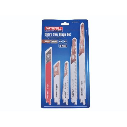 Picture of FAITHFULL 15pce SABRE SAW BLADE SET XMS24SABRE