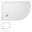 Picture of Zamori Shower Tray Quadrant Right 1200 x 800